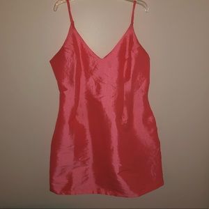 Pink satin mini dress